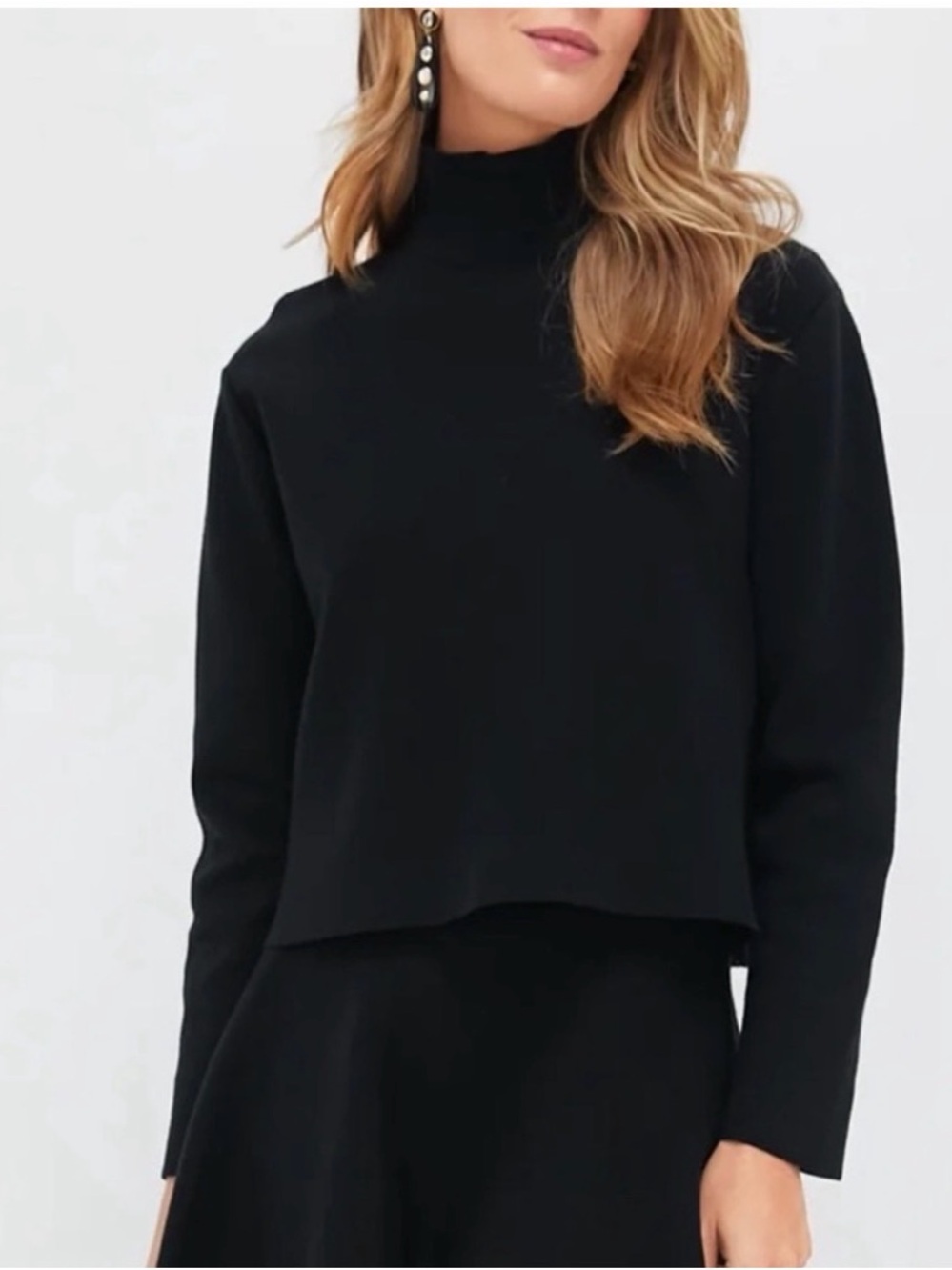 Tuckernuck Black Mock Neck Sweater & Skirt Set